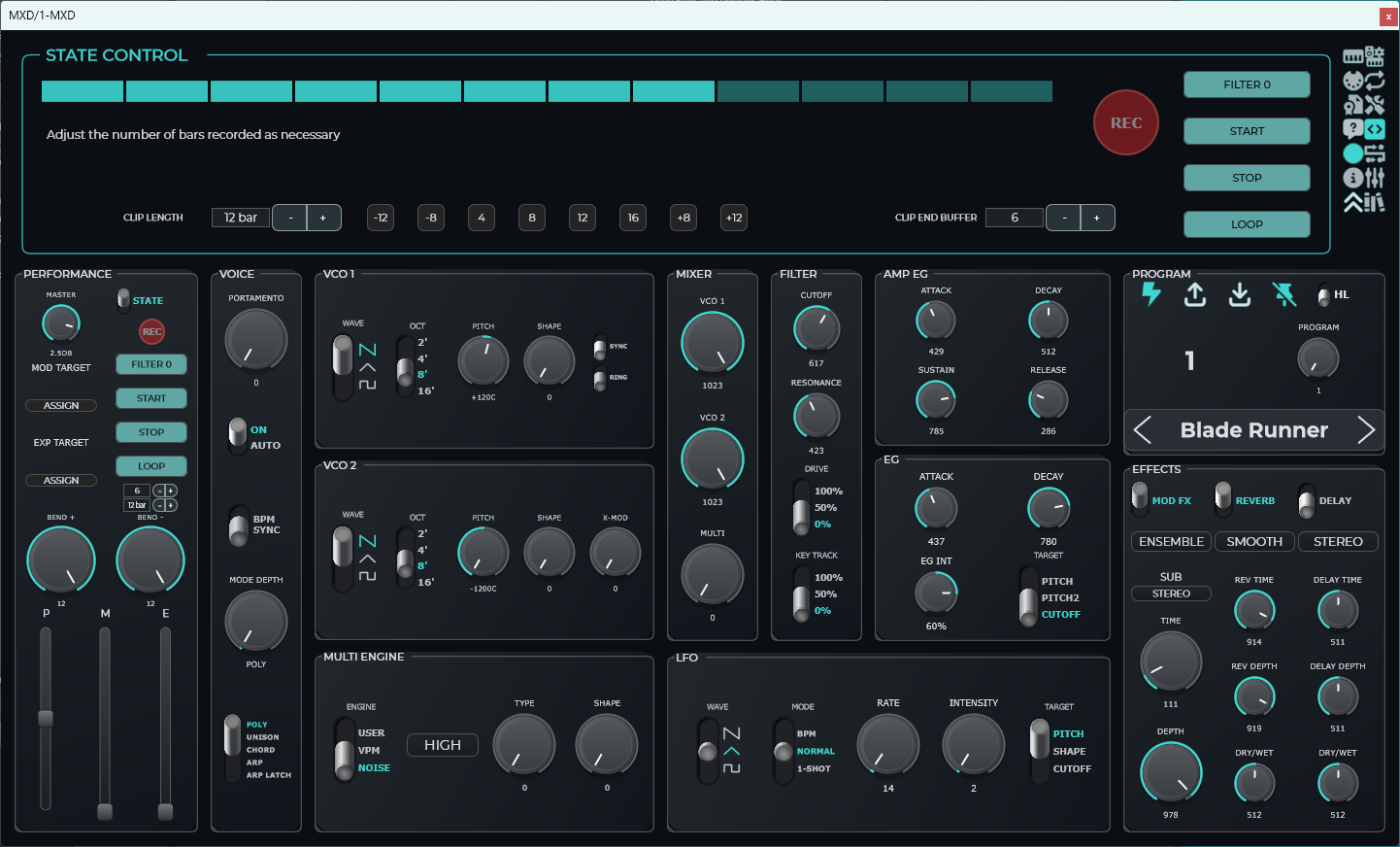 MXD State Control MIDI Clip State Control