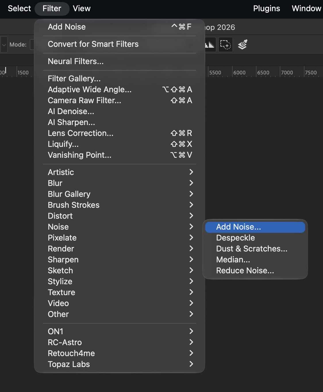 Select Add Noise Select Add Noise