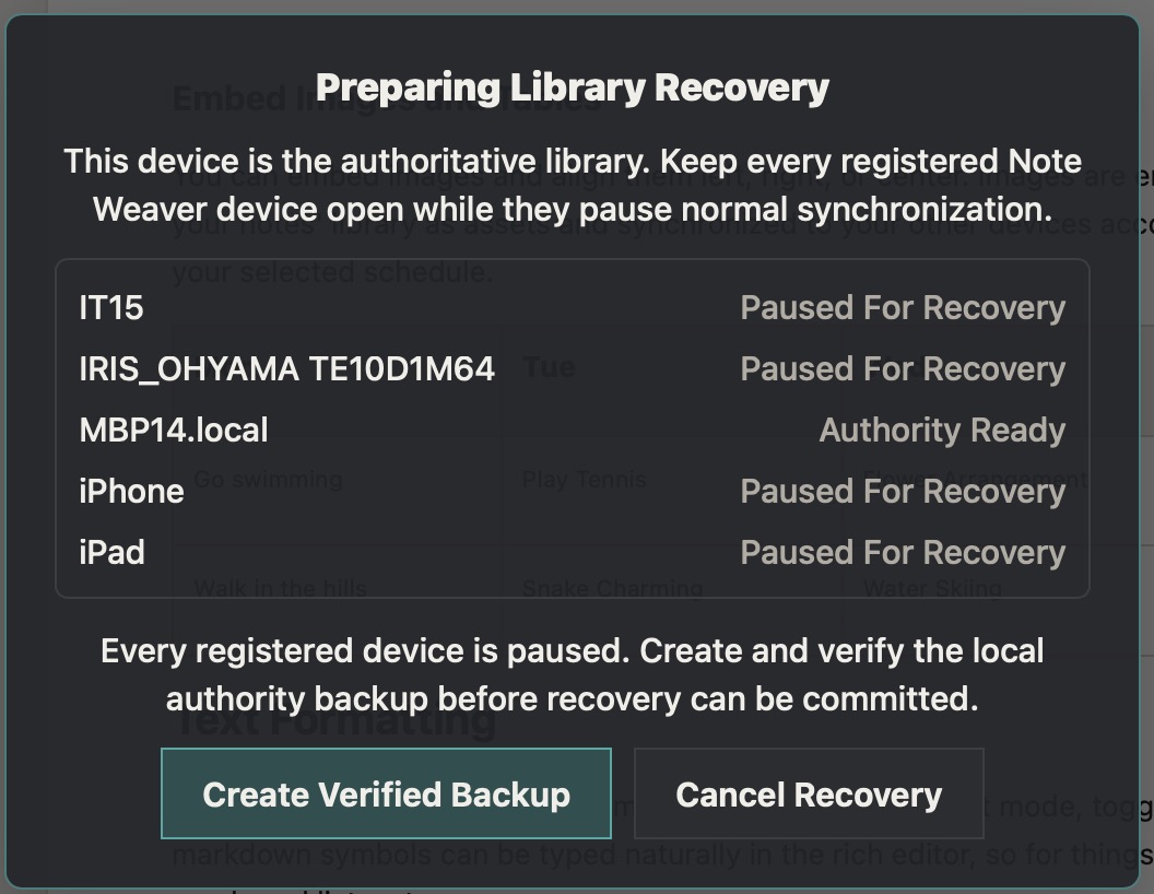 Preparing Library Recovery Preparing Library Recovery